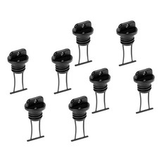 Zeyuan 8Pcs 마린 카약 드레인 플러그 딩기 플러그 요트 구멍 마개 액세서리 블랙