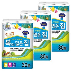 무형광 New 복이많은집 화장지(3겹) 30롤 x 3팩(90롤)