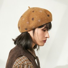 (관부가세포함) 여성털모자 Bereta female autumn and winter love print wool Korean version of sweet cute tide brand Japan-624276524658