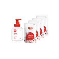 비앤비 젖병세정제 거품형 용기 450ml+리필400mlX4개, 비앤비 젖병세정제 거품형 용기 450ml+리필400ml, 1개