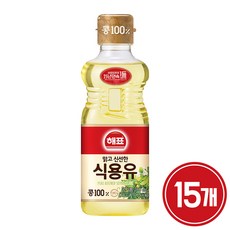 [사조대림] 해표 콩기름 250ml x15병 /기름/오일/튀김/식용유, 15개