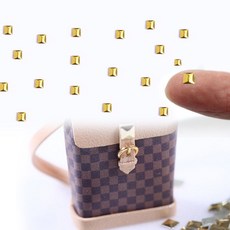미니를사랑하는사람들 미니어쳐 만들기 DIY 명품 가방 부자재 오링 가죽끈 원단 체인 비즈, 11번 정사각파츠, 1개