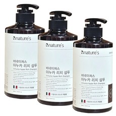 비네이쳐스 아누카리치 식약청인증 샴푸 480ml 3통 아누카사과, 상세페이지 참조, 3개, 상세페이지 참조