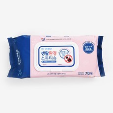 70매 환경소독티슈 사물 병원 제균 소독 와입스 티슈