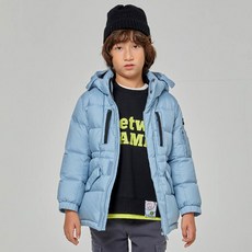 인디고키즈 하프기장 후드 다운점퍼 다운패딩점퍼