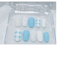 JNC 셀프 네일 붙이는 네일 아트 프레스온 네일팁 인조손톱 심플, S, 1세트