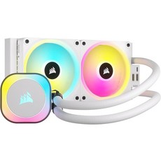 CORSAIR iCUE Link H100i RGB 액체 CPU 쿨러 - 240mm AIO QX120 팬 인텔® LGA 1700 AMD® AM5에 적합 링크 시스템 허브 포함 화, 360mm AIO, 화이트