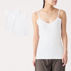 무인양품 MUJI 여성 산뜻한 면 땀 흡수 패드 캐미솔 3장 세트