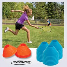 독일정품 [speedminton] 스피드민턴 이지콘 8개 (네트가 필요없는 라켓스포츠 간단 코트), 색상 랜덤