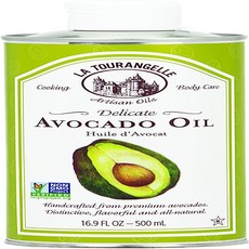 La Tourangelle Avocado Oil 16.9 Fl Oz 오소리기름 아보카드오일효능 소기름 게걸무씨앗기름 산루카스아보카도오일 압착유채유 태국코코넛오일 살구씨기름, 1개, 1ml