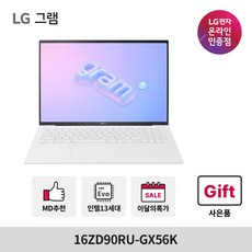 LG전자 2023그램 16ZD90RU-GX56K 인텔 13세대 i5 고해상도 대학생 노트북, WIN11 Home FPP, 16GB, 512GB, 코어i5,