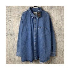 리바이스 NEW 실버 Tab 셔츠 2XL 블루 데님 버튼업 메탈 버튼 남성 2811879
