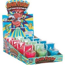 미국 Kidsmania Sour Flush Candy Toilet 키즈마니아 사워 플러시 캔디 플런저 변기 모양 사탕 39g 3종 12개입, 1개