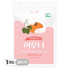 티트리트 차전자피 먹은 여우티, 1개, 20개입, 1.55g