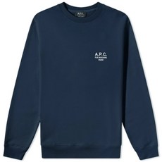 아페쎄 23FW 로고 자수 맨투맨 마린 COEBH H27699 IAJ