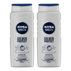니베아 MEN | Silver Protect 바디 페이스&헤어 샤워 젤 500ml x 2팩, 1개