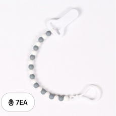 베이직 실리콘 젖꼭지 클립, 7개, 그레이