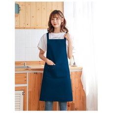 모올글래드 H형 생활방수 앞치마 식당 주방 카페 바리스타 앞치마 로고 자수 나염 가능, H형 생활방수 앞치마(네이비무상표), 1개