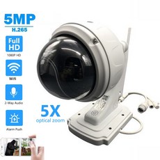 영어 매뉴얼 고화질 5MP 구름대 IP 카메라 와이파이 5X 줌 자동 초점 SD 카드 양방향 오디오 통화 적외선 옥외 1080P 적외선 보안 CCTV 무선 카메라, 2MP 카메라, 미국 플러그