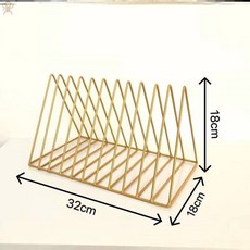 실용적 정리 LP 전시 선반 수납 CD 스타일링, 골드 삼각 책장 오버사이즈 - lp다이