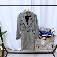 시스템 여성 그레이 보카시 원버튼 코트