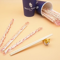 일회용 OPP레드 대나무 나무젓가락 어린이용, 1개, 100개