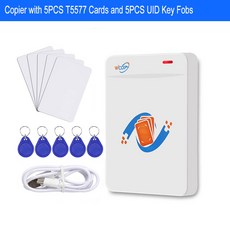 YiToo RFID 리더 작가 스마트 카드 기 암호화 된 디코더 지원 NFC Ntag 전화 팔찌 125KHz 13.56MHz, Reader With Keys, 1개