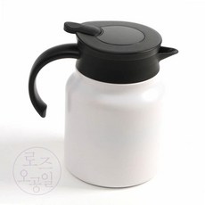 오공일 온도표시 보온주전자 900ML 화이트 찻주전자 보온보냉주전자, 1개