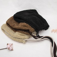 캡틴모자 겨울 양털 후드 보넷 여성 뽀글이 겨울모자 방한후드