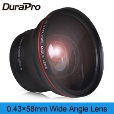 58mm 0.43x 전문가 용 HD 광각 렌즈 (매크로 부분 포함) Canon EOS 750D 7D, 한개옵션0, 1개