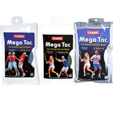 투나 MEGA TAC 메가텍 테니스 그립 10입 화이트 블루 블랙, 1개
