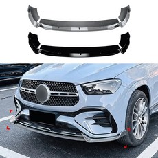 벤츠 GLE W167 C167 24년형 프론트 범퍼 립 스포일러 사이드 스플리터 바디 키트 GLE350 GLE450 GLE53 AMG 카본 파이버, 유광 Black