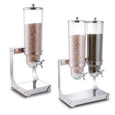  시리얼 디스펜서 건조 식품 조식 잡곡통 저장백 용기, 2 헤드 7L/업그레이드된 두꺼운 버전 