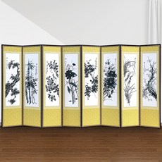 명절 차례 제사용 수묵화 8폭병풍, 1개