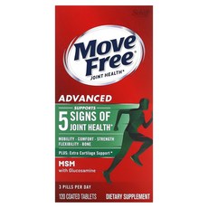 Schiff Move Free 관절 건강 어드밴스드 플러스 MSM 글루코사민 및 콘드로이틴 함유 코팅 정제 120정, Schiff Move Free 관절 건강 ..., 1개