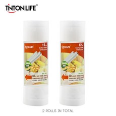 TINTON LIFE 12cm * 500cm 2 롤/세트 Sous Vide 및 Foodsaver 용 진공 실러 보관 가방 등급|sealer vacuum|sealer bagsvacuum bag sealer, 단일(A1), 1개(A1), 러시아(A1)
