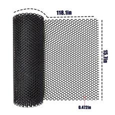 범용 플라스틱 치킨 와이어 울타리 메쉬 육각 펜싱 40x300cm 원예 가금류 꽃 그물용, 01 Black_01 CHINA