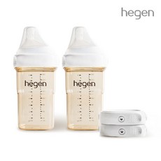 [헤겐] 젖병 PPSU 240ml 트윈(꼭지포함) + 이유식보관 뚜껑 2P(화이트), 상세 설명 참조, 제품선택:헤겐 젖병 PPSU 240ml 트윈(꼭지포함) + 이유식보관 뚜껑 2P(화이트)