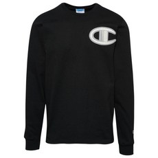 챔피언 Champion남성용 긴 소매 T셔츠 톱스[Heritage Floss Stitich C L/S T-Shirt]Black