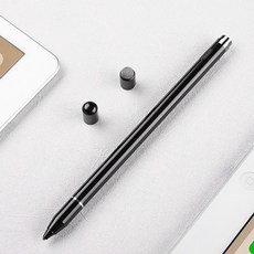 리아펜슬 짭플펜슬 1 2세대 애플 삼성 엘지 갤럭시 아이폰 아이패드 전기종 사용, 1개, Pencil1 세대 원통형 활성 터치 스크린 정전 용량 펜 블랙 K818