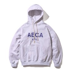 [국내매장판] AECA BIG LOGO PULLOVER HOODIE-LIGHT GREY/NAVY 480866
