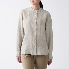 무인양품 MUJI 여성 린넨 스탠드칼라 셔츠 BCB08A1S