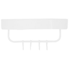 Kacuyelin 휴대용 욕실 스토리지 랙 배수 디자인 공간 절약 분리형 박스 플라스틱 랙(화이트), 하얀색