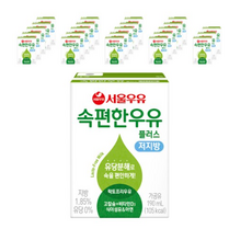 속편한 저지방 우유 플러스, 190ml, 456개