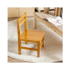 사각 등받이 원목의자/인테리어용 아동용 나무의자
