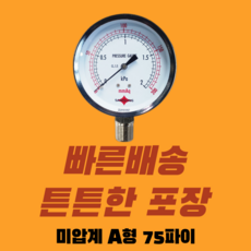 슈베프 빠르고 확실한 포장 미압계 A형 75파이, 2000mmaq, 1개 - 검도보호용품