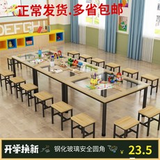 미술 포토 강화유리 초중등학교 교실책걸상 유아자수원 훈련반 화실 작업, 홑테이블 롱 120 와이드 120 하