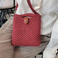 [DIY 패키지] 잔디무늬 손잡이 크로스백 코바늘 가방뜨기 가방만들기 코바늘손뜨개가방