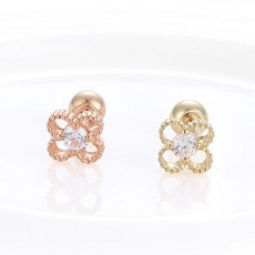 14k네잎클로버귀걸이