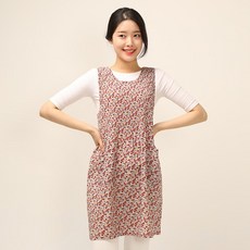 이솔홈 [이솔홈] 자스민 쉬폰 원피스 앞치마, 레드